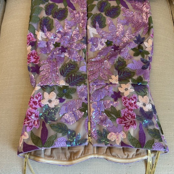 BEST Bronx and Banco Dahlia Lilac Maxi Dress Gown Purple Lavander Sequin Party - Picture 6 of 10